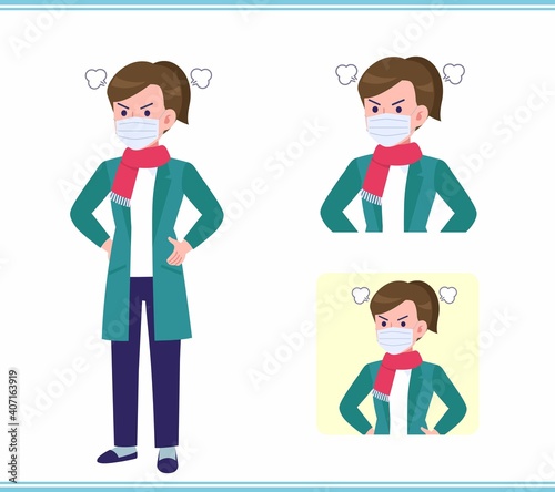 Young woman in a cardigan