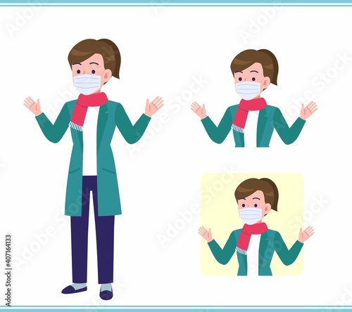 Young woman in a cardigan