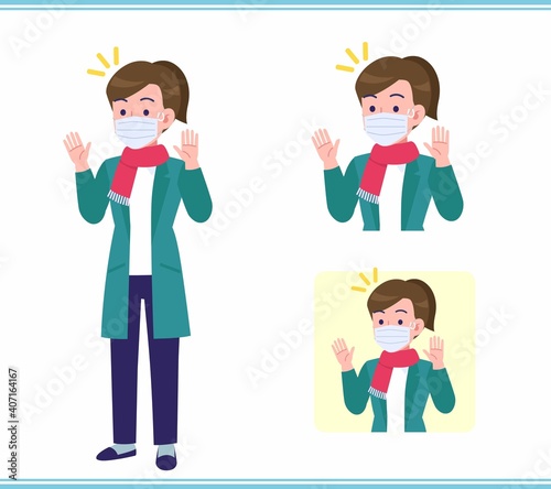 Young woman in a cardigan