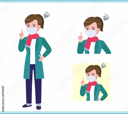 Young woman in a cardigan