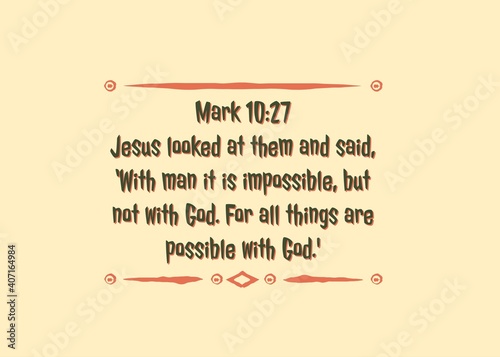 Hand written english font of biblical verse