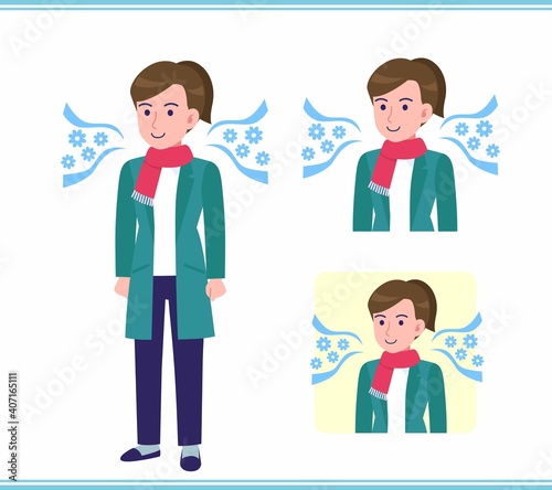 Young woman in a cardigan