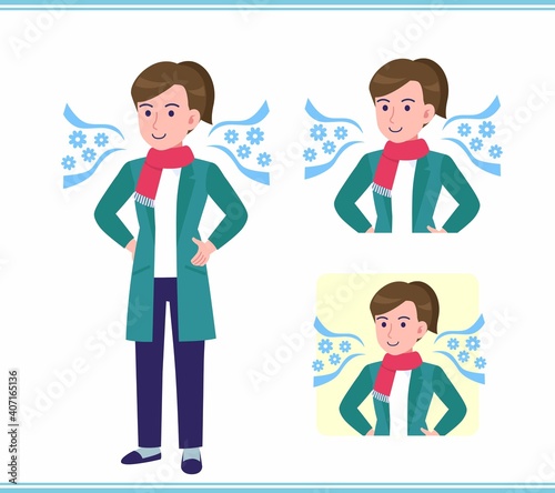 Young woman in a cardigan