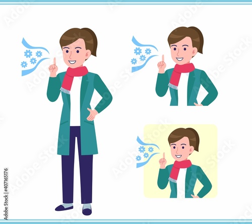 Young woman in a cardigan