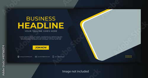 Digital media banner design, Cover banner template