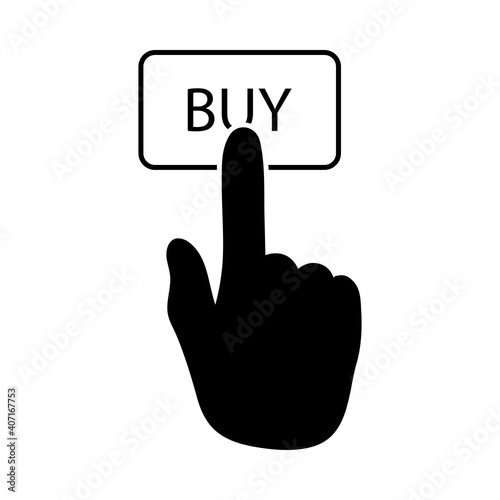 Finger Push The Buy Button Icon