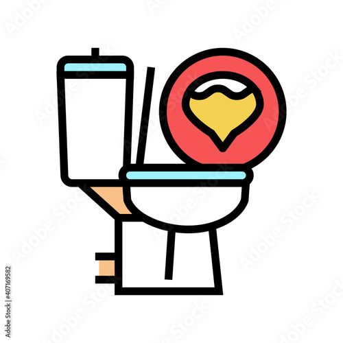 urine diabetes symptom color icon vector. urine diabetes symptom sign. isolated symbol illustration