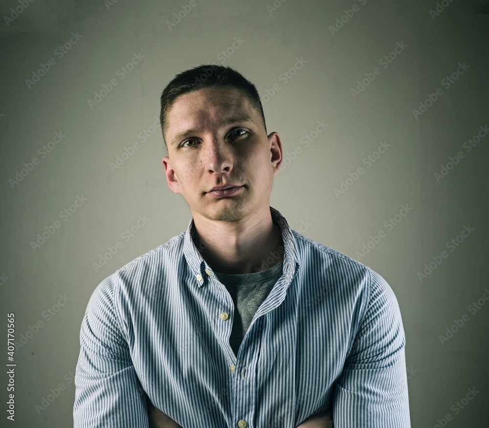 Portrait of a man in a shirt Portrait of a man in a shirt