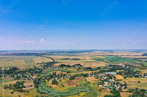 landscape view of one of the parts of Ukraine in the Khmelnytsky and Kiev regions.