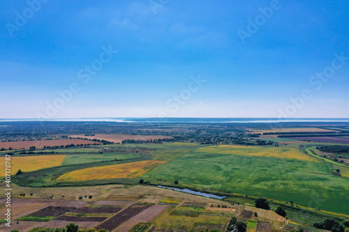 landscape view of one of the parts of Ukraine in the Khmelnytsky and Kiev regions.