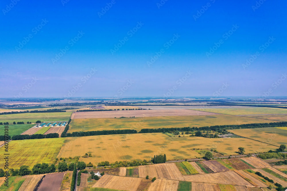 Fototapeta premium landscape view of one of the parts of Ukraine in the Khmelnytsky and Kiev regions.