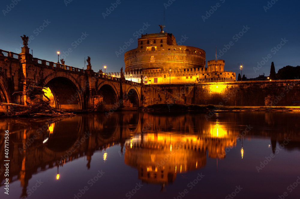 Engelsbrücke und Engelsburg in Rom