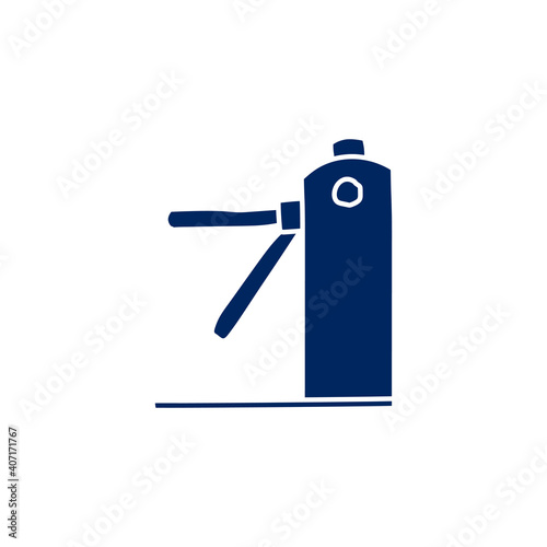 turnstile gateway silhouette doodle icon on white background. simple ink hand drawn Vector illustration