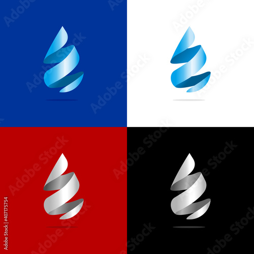 luxury and simple water drop vector logo