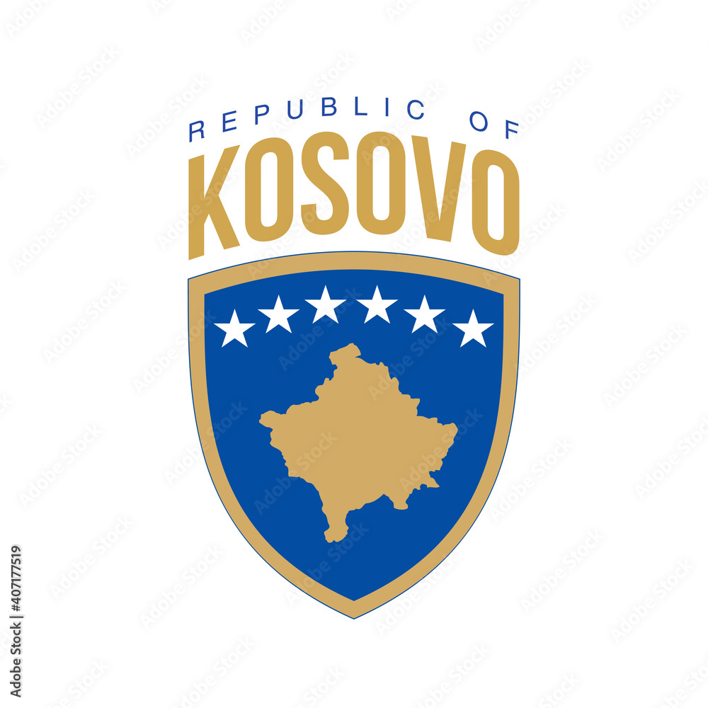 illustration festive banner with state flag of The Republic of Kosovo. Card with flag and coat of arms Happy Republic of Kosovo Day 2021. picture banner February 17 of foundation day illustration festive banner with state flag of The Republic of Kosovo. Card with flag and coat of arms Happy Republic of Kosovo Day 2021. picture banner February 17 of foundation day