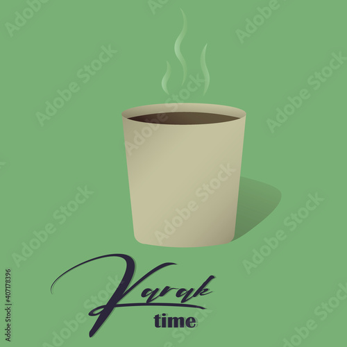best logo written for sweet famous hot milk tea karak time chai coffeeshop in dubai united arab emirates or india for web site ot poster traditional from mombai 