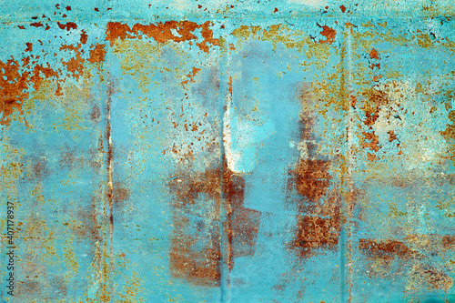 Rusty metal grunge background. Rusted steel tin abstract pattern.