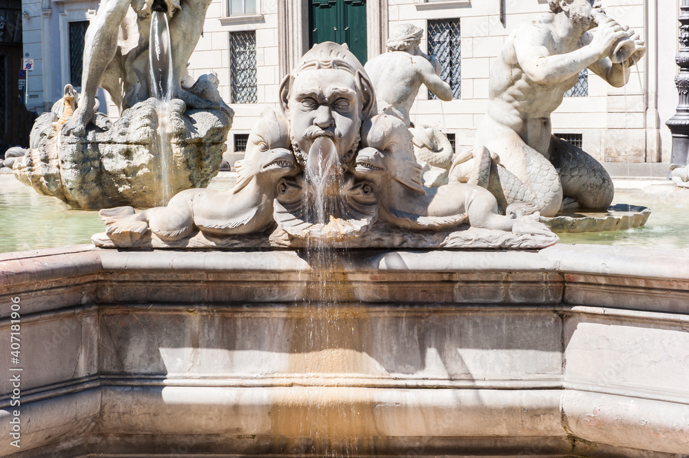 Mohrenbrunnen auf Piazza Navona in Rom