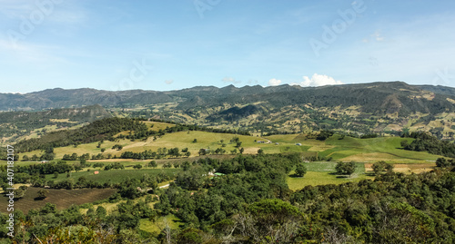 Panoramic view of the mountains and the Andes  province of Cundinamarca. Colombia