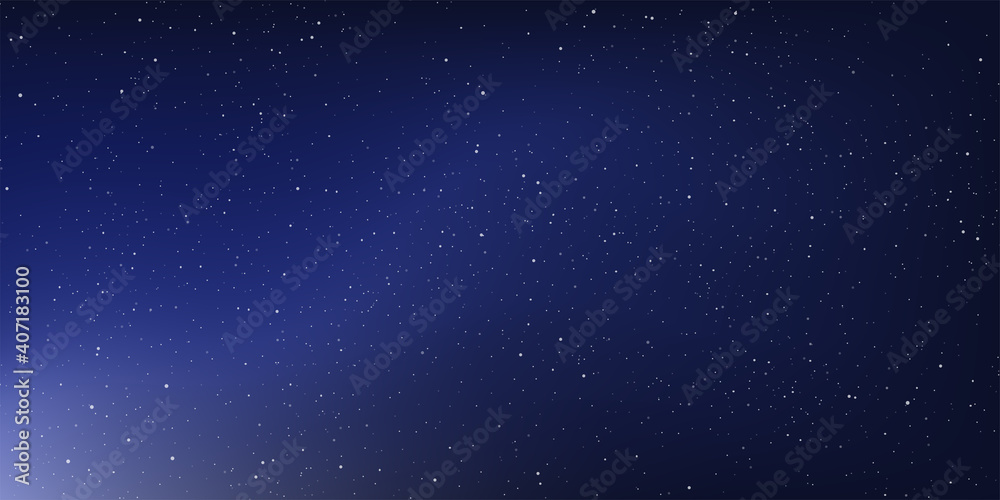 A high quality background galaxy illustration with stardust and stars illuminating the space.
