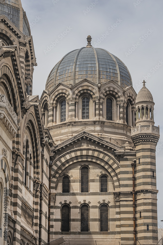 Cathedral of Saint Mary Major (Cathedrale de la Major, 1896) - Roman Catholic cathedral in Marseille, France.