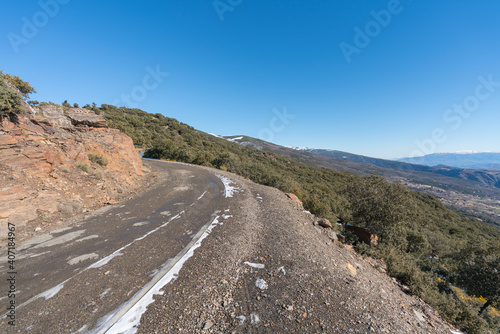 dirt road from Sierra Nevada in southern Spain