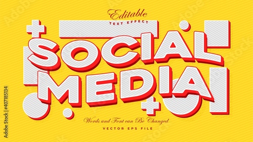 Social Media Text Effect - Editable Mockup Text Effect