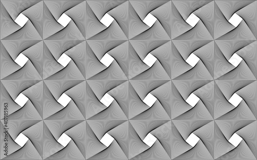 vector illustration an abstract pattern in the form of an ornament from geometric shapes of different shapes, sizes and colors