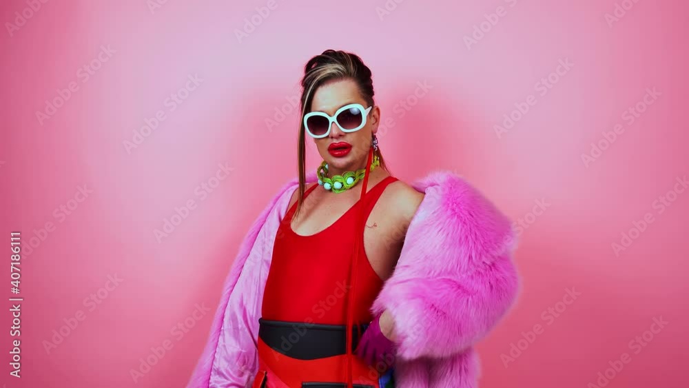 Cinematic video portrait of young beautiful transgender woman. Lifestyle moments about LGBT and sexuality. Cinematic video portrait of young beautiful transgender woman. Lifestyle moments about LGBT and sexuality.