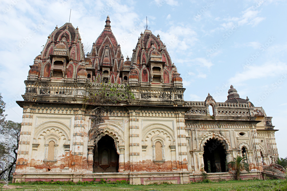 Durga temple , Rajnagar palatial complex ruins, Bihar, india.