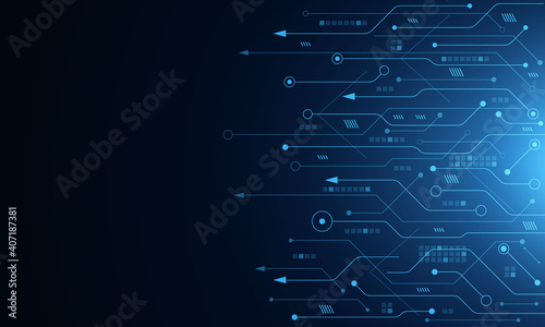 vector futuristic circuit board , Electronic motherboard , Communication and engineering concept , Hi-tech digital technology concept	
