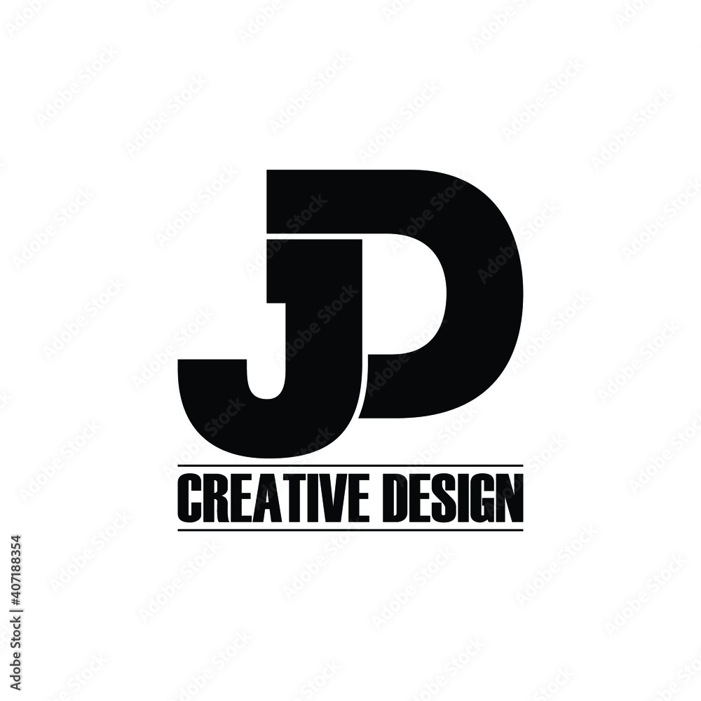 Letter JD simple logo design vector Letter JD simple logo design vector