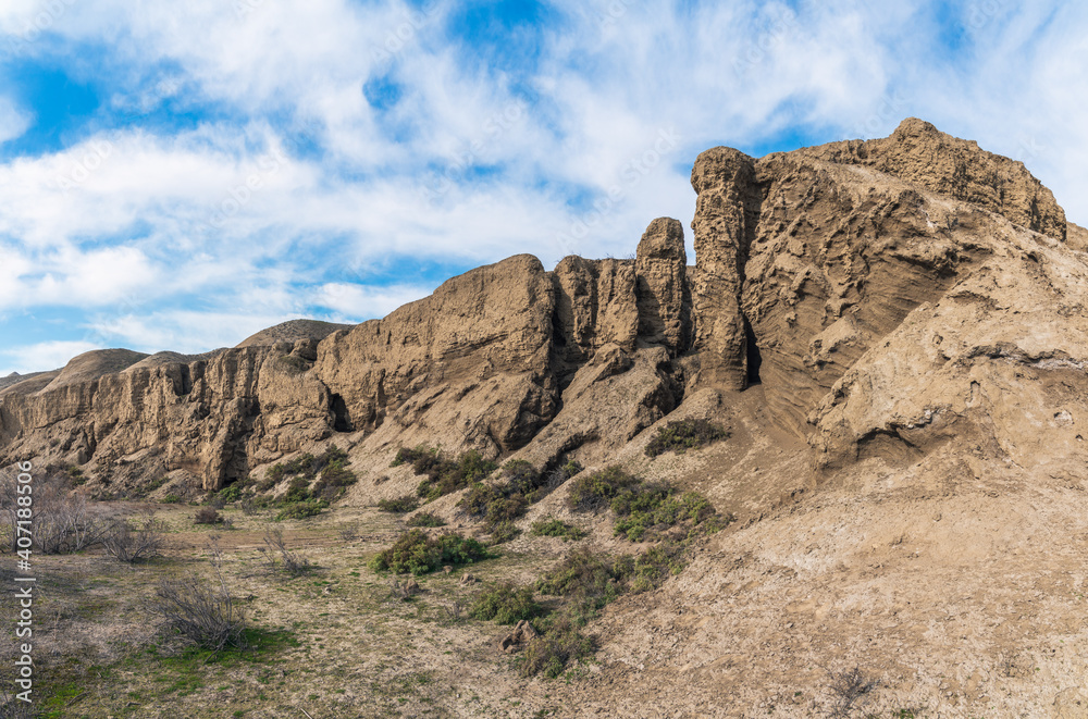 Sandy rock in the desert Sandy rock in the desert
