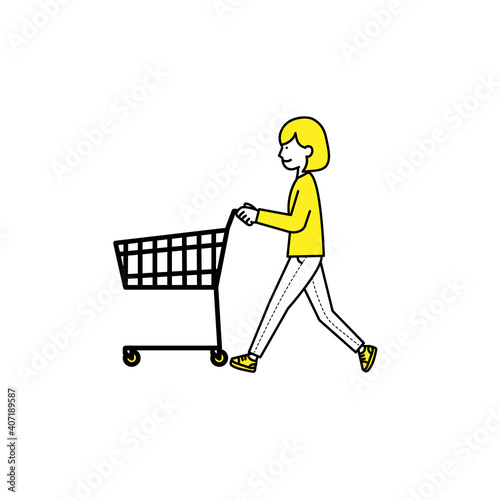 買い物をする女性
