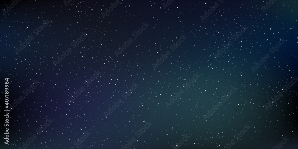 Astrology horizontal star universe background. The night with nebula in the cosmos. Milky way galaxy in the infinity space. Starry night with shiny stars in the sky. Vector illustration.
