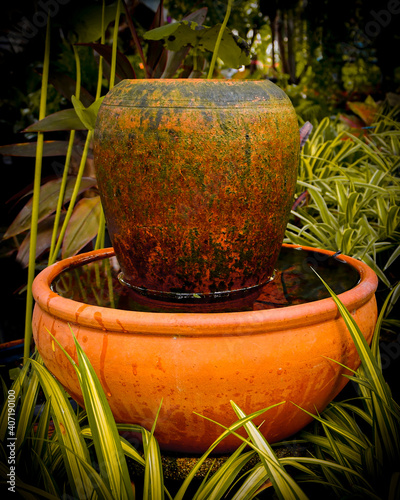 Terracotta urn water feature