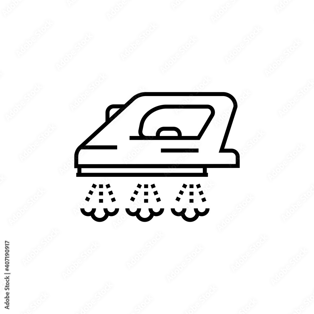 Steam iron icon. Housekeeping sign symbol vector illustration.