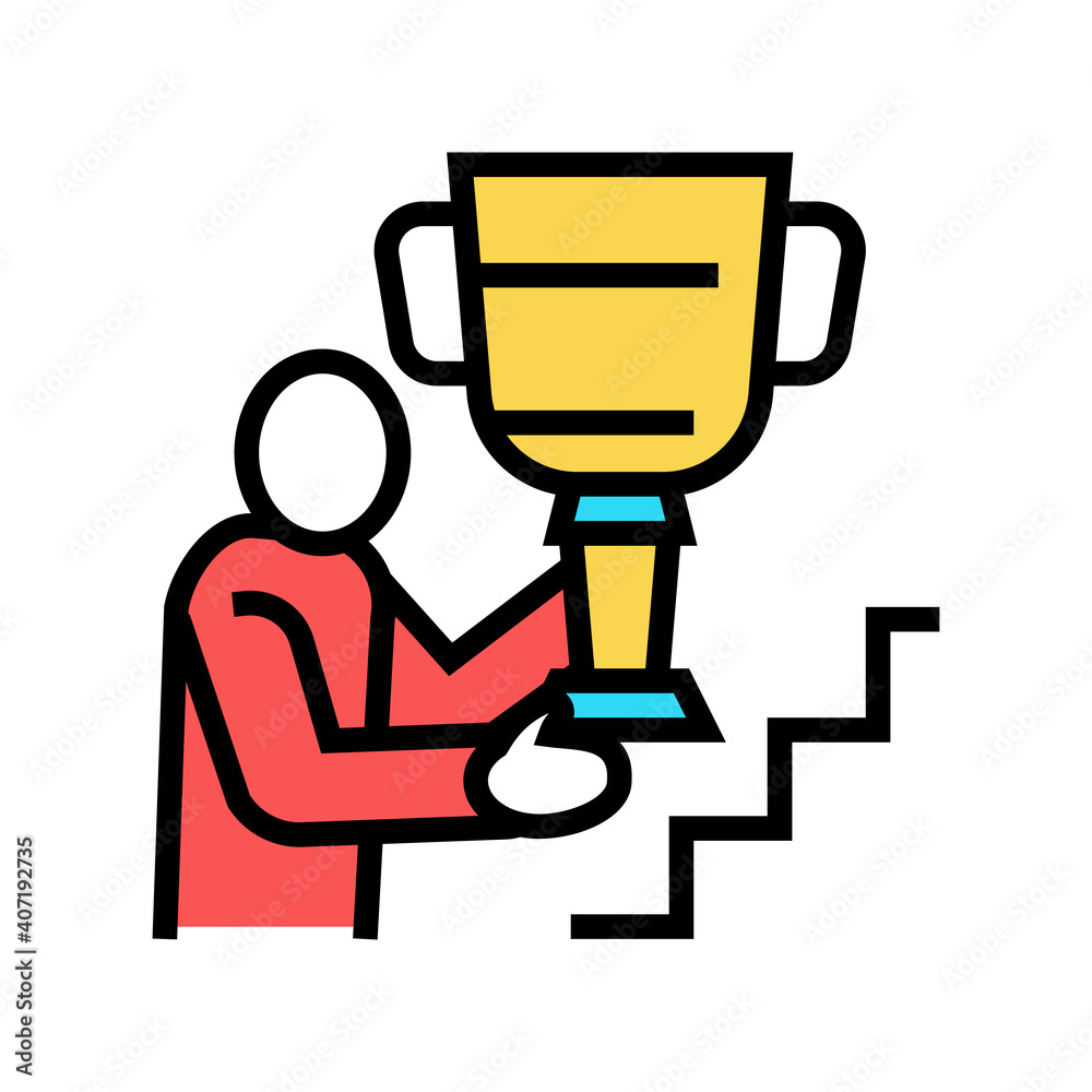 self-realization people value color icon vector. self-realization ...