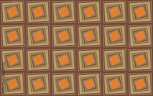 vector illustration an abstract pattern in the form of an ornament from geometric shapes of different shapes, sizes and colors