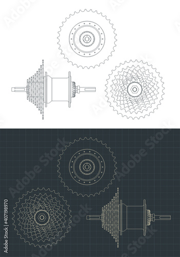 Bicycle Hub with cassette