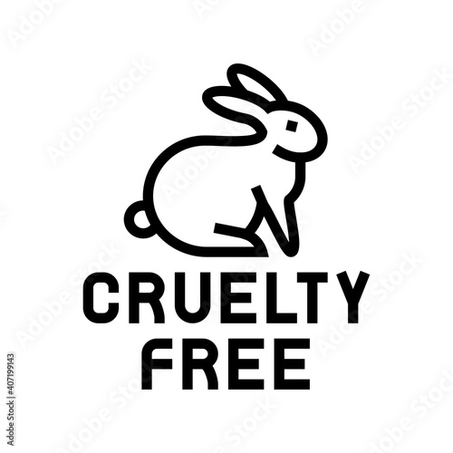 cruelty free line icon vector. cruelty free sign. isolated contour symbol black illustration