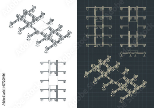 Vacuum gripper blueprints illustrations