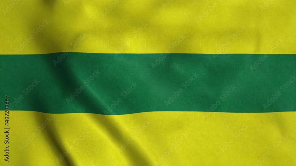 Isabela flag, city of Puerto Rico, waving in wind. 3d illustration Isabela flag, city of Puerto Rico, waving in wind. 3d illustration