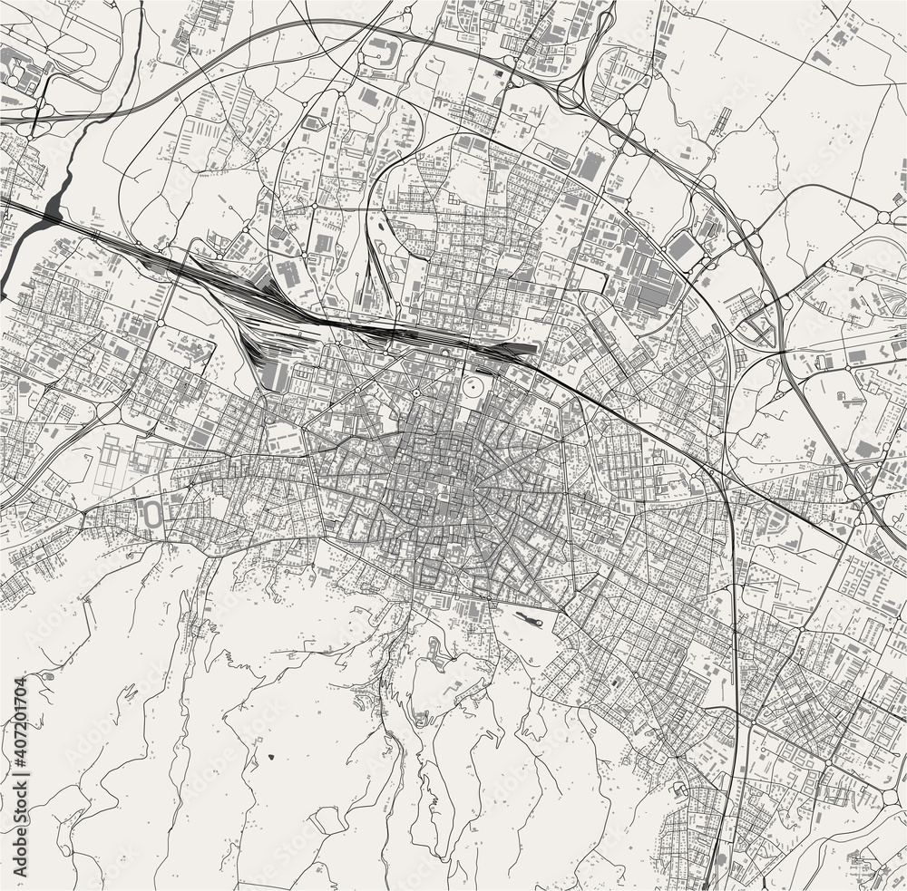 map of the city of Bologna, Emilia-Romagna, Italy map of the city of Bologna, Emilia-Romagna, Italy