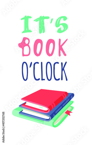 Cartoon drawing book for Student and Quote. Hand drawn school object and Text. Actual Vector illustration about Reading. Creative art work 