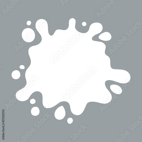vector illustration of a splash of water. Splash and blot design, shape creative illustration. white milk splash and blot. milk drop.