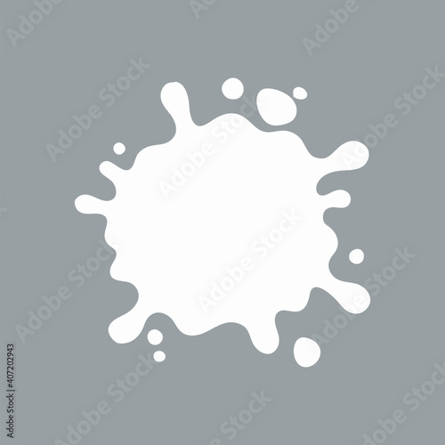 vector illustration of a splash of water. Splash and blot design, shape creative illustration. white milk splash and blot. milk drop.