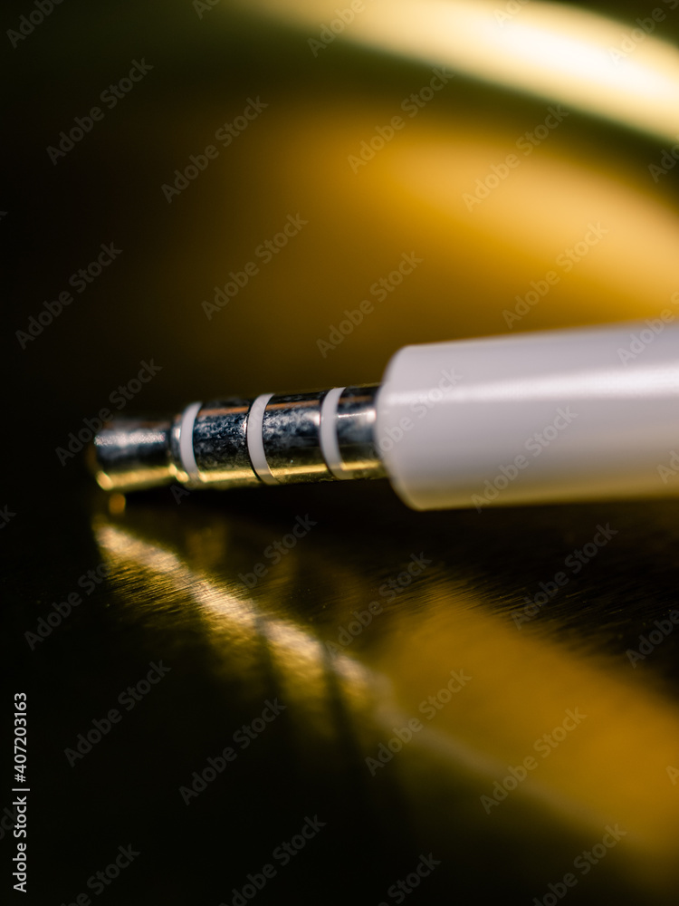 Close up of a headphone jack
