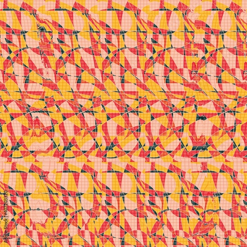 Canvas Print Stereogram illusion with teddy bear in hidden 3D picture