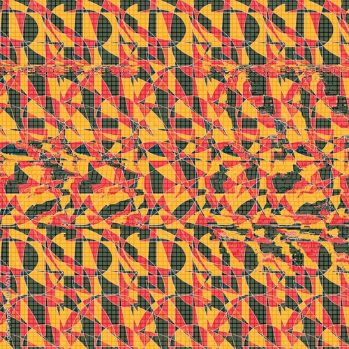 Canvas Print Stereogram illusion with insect fly in hidden 3D picture